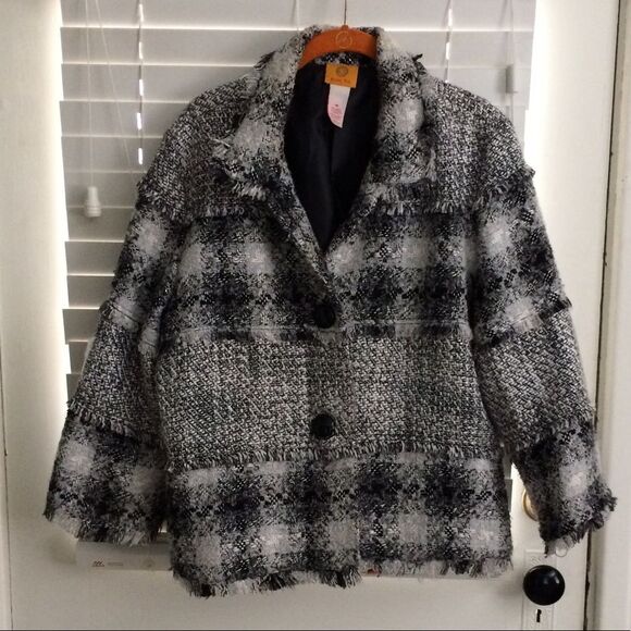 Ruby Rd Fully Lined Black and White Jacket Sz 16 - Picture 3 of 8